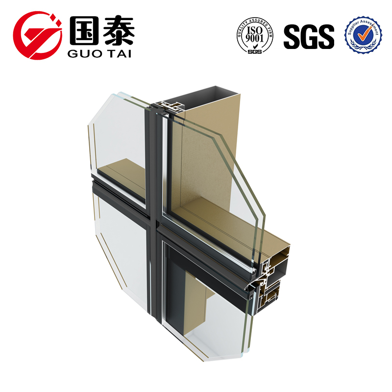 profil aluminiowy z profilu aluminiowego z zasłoną dla modeli z drewnianymi drzwiami szklanymi